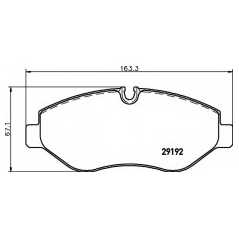 HELLA PAGID Σετ τακάκια 8DB 355 005-521 VIANO (W639) 2003