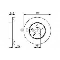 BOSCH Δισκόπλακα 0 986 479 461 5212 8247, CHEROKEE (KJ) 2001-2008