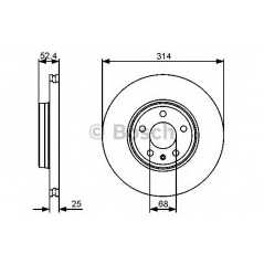 BOSCH Δισκόπλακα 0 986 479 467 A5 (8T3) 2007