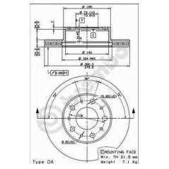 BRECO Δισκόπλακα BS 8439 CITROEN, FIAT, PEUGEOT