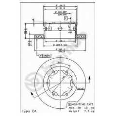 BRECO Δισκόπλακα BS 8601 MERCEDES, BENZ, VW, SPRINTER, CDI, NGT, LT, II, SDI, TDI