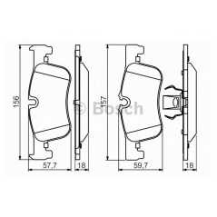 BOSCH Σετ τακάκια 0 986 494 561 BOSCH, BMW