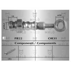 MALO Ελαστικοί σωλήνες φρένων (μαρκούτσια) 80640 PICANTO (BA) 2004