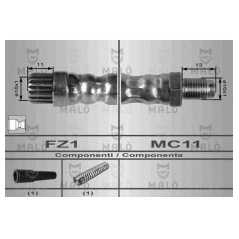MALO Ελαστικοί σωλήνες φρένων (μαρκούτσια) 8622 206 CC (2D) 2000