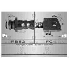MALO Ελαστικοί σωλήνες φρένων (μαρκούτσια) 80096 SERENA (C23M) 1992-2001