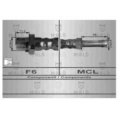 MALO Ελαστικοί σωλήνες φρένων (μαρκούτσια) 8909 3 (E36) 1990-1998, 3 (E46) 1998-2005