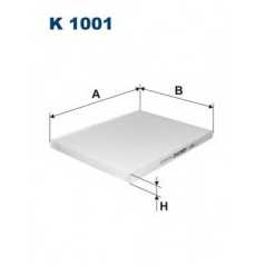 FILTRON Φίλτρο Καμπίνας K1001 AC, GENERAL, MOTORS, LAURAK, OPEL, VAUXHALL, OMEGA, DTI, TD