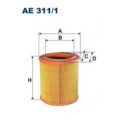 FILTRON Φίλτρο αέρα AE311/1 BERLINGO (MF) 1996, XSARA (N1) 1997-2005, 106 II (1) 1996
