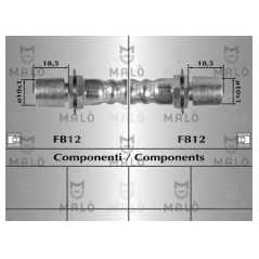 MALO Ελαστικοί σωλήνες φρένων (μαρκούτσια) 8223 MONZA A (22_) 1978-1986, SENATOR A (29_) 1978-1987