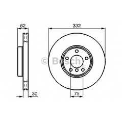 BOSCH Δισκόπλακα 0 986 478 974 X3 (E83) 2004, X5 (E53) 2000