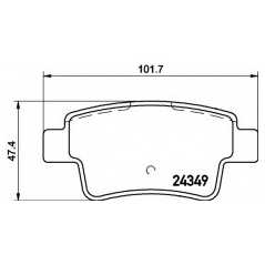 HELLA PAGID Σετ τακάκια 8DB 355 015-861 CORSA D 2006