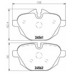 HELLA PAGID Σετ τακάκια 8DB 355 013-921 X3 (F25) 2010, X4 (F26) 2014, Z4 (E89) 2009