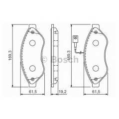 BOSCH Σετ τακάκια 0 986 494 111 BOSCH, CITROEN, FIAT, PEUGEOT, JUMPER, DUCATO, BOXER