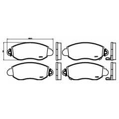 HELLA PAGID Σετ τακάκια 8DB 355 019-361 HELLA, PAGID, FORD, TRANSIT, DI, RWD, TDE, WVA