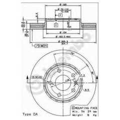 BRECO Δισκόπλακα BS 8453 NISSAN, OPEL, RENAULT, VAUXHALL, PRIMASTAR, VIVARO, DI, DTI, CDTI, ECOTEC, TRAFIC, II, JL, FL, EL