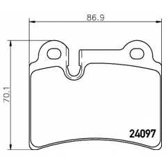 HELLA PAGID Σετ τακάκια 8DB 355 011-861 HELLA, PAGID, VW, TOUAREG, FSI, WVA