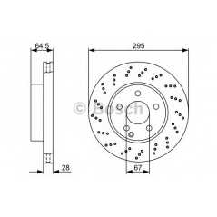 BOSCH Δισκόπλακα 0 986 479 331 CLASS (W204) 2007