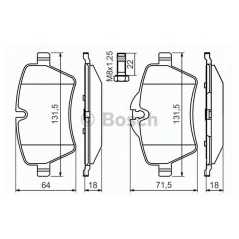 BOSCH Σετ τακάκια 0 986 494 489 MINI COUNTRYMAN (R60) 2010, MINI PACEMAN (R61) 2012