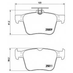 HELLA PAGID Σετ τακάκια 8DB 355 020-261 A3 (8V1) 2012, GOLF VII (5G1) 2012