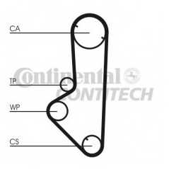 CONTITECH Σετ οδοντωτού ιμάντα CT707K1 METRO (XP) 1989-1998, 200 (RF) 1995-2000