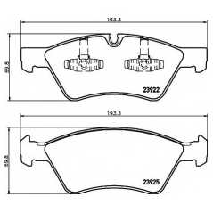 HELLA PAGID Σετ τακάκια 8DB 355 012-011 CLASS (W211) 2002-2009, CLASS (W463) 1989, CLASS (X164) 2006, CLASS (W164) 2005