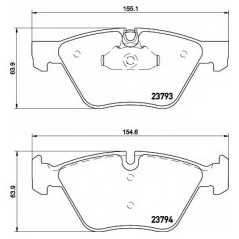 HELLA PAGID Σετ τακάκια 8DB 355 015-031 5 (E60) 2003-2010