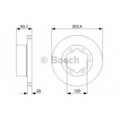 BOSCH Δισκόπλακα 0 986 479 296 BOSCH, MERCEDES, BENZ, VW, SPRINTER, CDI, NGT, CRAFTER, TDI