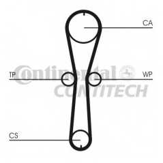 CONTITECH Σετ οδοντωτού ιμάντα CT915K1 KUBISTAR (X76) 2003, TWINGO I (C06_) 1993, TWINGO II (CN0_) 2007