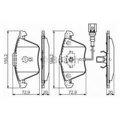 BOSCH Σετ τακάκια 0 986 494 550 A3 (8P1) 2003-2012, TT (8J3) 2006, LEON (1P1) 2005