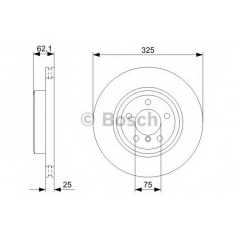 BOSCH Δισκόπλακα 0 986 479 348 X3 (E83) 2004