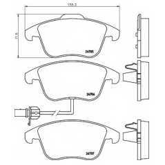 HELLA PAGID Σετ τακάκια 8DB 355 013-861 A5 (8T3) 2007