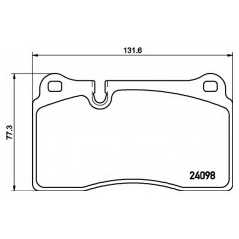 HELLA PAGID Σετ τακάκια 8DB 355 011-851 TOUAREG (7P5) 2010