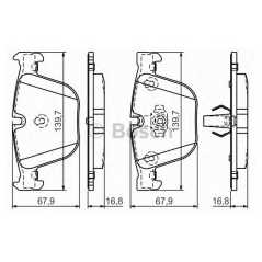 BOSCH Σετ τακάκια 0 986 494 294 5 (E60) 2003-2010, 6 (E63) 2004, X5 (E70) 2007-2012, X5 (F15) 2012