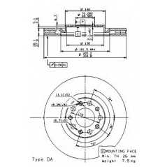 BRECO Δισκόπλακα BS 8615 159 (939) 2005-2011, BRERA 2006, GIULIETTA (940) 2010, SPIDER (939) 2006