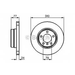 BOSCH Δισκόπλακα 0 986 479 055 5 (E60) 2003-2010