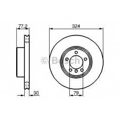 BOSCH Δισκόπλακα 0 986 479 115 5 (E60) 2003-2010, 6 (E63) 2004