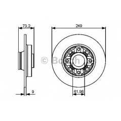 BOSCH Δισκόπλακα 0 986 479 400 C4 I (LC_) 2004, C4 II (B7) 2009, DS4 2011, 308 CC 2009, 308 SW 2007