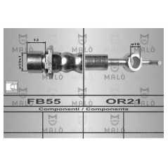 MALO Ελαστικοί σωλήνες φρένων (μαρκούτσια) 80324 TOYOTA, COROLLA, VVT