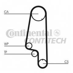 CONTITECH Ιμάντας Χρονισμού CT845 STD 1056 8000, POLO (6N1) 1994-1999