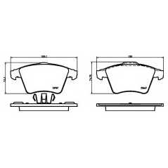 HELLA PAGID Σετ τακάκια 8DB 355 013-821 HELLA, PAGID, VW, MULTIVAN, TDI, TSI, TRANSPORTER, WVA