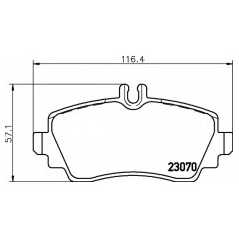 HELLA PAGID Σετ τακάκια 8DB 355 018-881 VANEO (414) 2002-2005