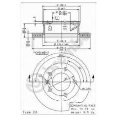 BRECO Δισκόπλακα BS 8533 MERCEDES, BENZ, SPRINTER, CDI, NGT