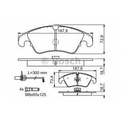 BOSCH Σετ τακάκια 0 986 494 201 BOSCH, AUDI, VW, TFSI, TDI, FSI