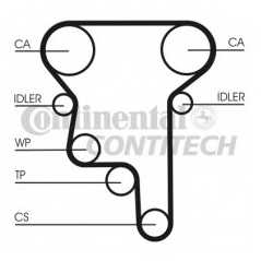 CONTITECH Σετ οδοντωτού ιμάντα CT1023K1 CONTITECH, GENERAL, MOTORS, OPEL, VAUXHALL, ASTRA