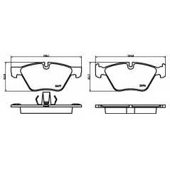 HELLA PAGID Σετ τακάκια 8DB 355 014-351 HELLA, PAGID, BMW, WVA