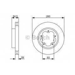 BOSCH Δισκόπλακα 0 986 479 392 6C11 1125, TRANSIT TOURNEO 2006