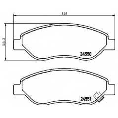 HELLA PAGID Σετ τακάκια 8DB 355 013-401 CORSA D 2006