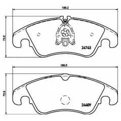 HELLA PAGID Σετ τακάκια 8DB 355 013-751 A5 (8T3) 2007, Q5 (8R) 2008