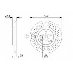 BOSCH Δισκόπλακα 0 986 479 135 CLASS (W203) 2000-2007, CLK (C209) 2002-2009, SLK (R171) 2004-2011