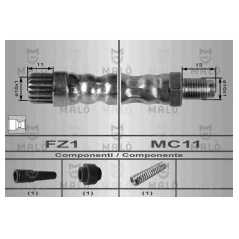 MALO Ελαστικοί σωλήνες φρένων (μαρκούτσια) 8627 AVANTIME (DE0_) 2001-2003, ESPACE III (JE0_) 1996-2002
